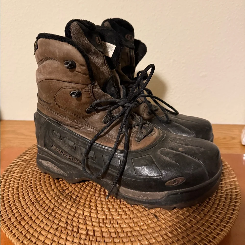 Salomon Brown and Black Winter Hiking Boots Waterproof